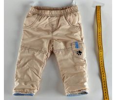 Krémové zateplené nohavice, veľ.68, C&A