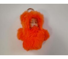 Prívesok spiace bábätko, na kľúče aj tašku - oranžová