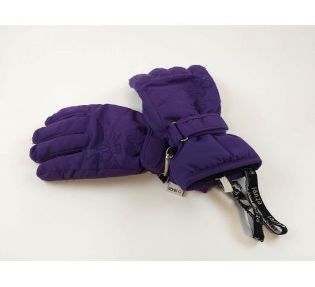 Fialové lyžiarske rukavice, ETIREL, veľ.6