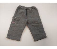 Sivé nohavice na gumičku, podšité, 1 rok, COCCOLI