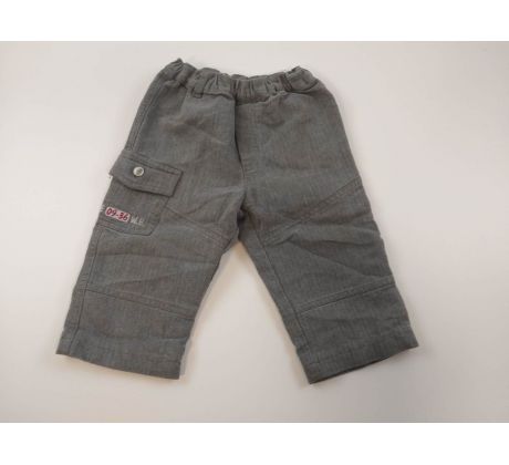 Sivé nohavice na gumičku, podšité, 1 rok, COCCOLI