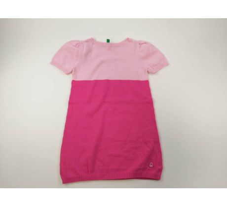 Ružové predĺžené prechodné tričko, veľ.100, BENETTON
