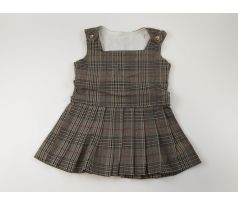 Slávnostné kárované šaty s nariasenou sukňou, veľ. 86, MADE IN ITALY
