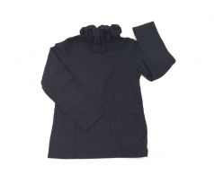 Čierne tričko s volánovým golierom, veľ.100, BENETTON CLASS