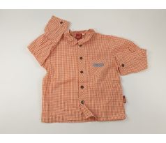 Oranžová kockovaná košeľa, veľ. 86, SMILY