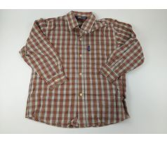 Hnedobiela kockovaná košeľa, veľ.116, ORIGINAL MARINES